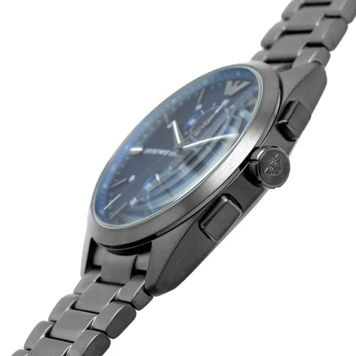 Emporio Armani Chronograph Quartz Blue Dial Grey Steel Strap Watch For Men - AR11481 - Image 5